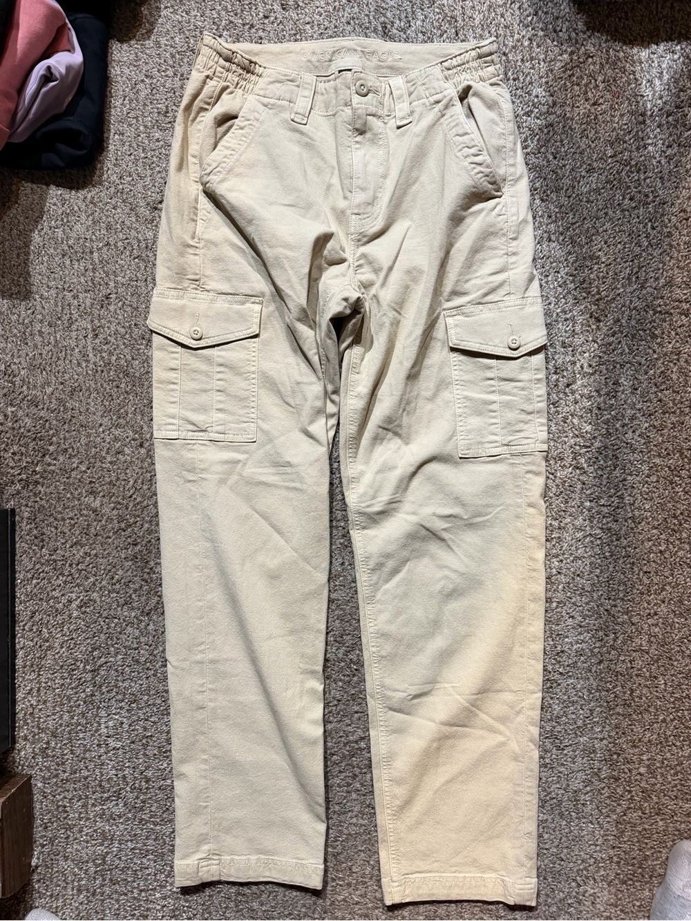 American Eagle Outfitters Women’s Tan Cargo Pants with Flap Pockets